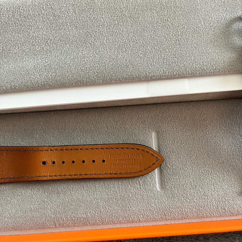 Apple Watch Hermes Single Tour Navy Blue Leather Band‎ 45mm 44mm 42mm